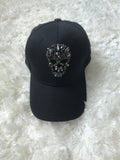 Black Crystal Gems Skull - Black Cotton Cap