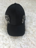 Black Crystal Gems Skull - Black Cotton Cap